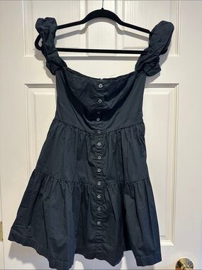 STAUD | Dresses | Staud Sur Sweetheartneck Denim Mini Dress | Poshmark